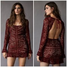 Free People X For Love & Lemons Emerie Mini Dress New With Tags Retail $268 Size Xl An Instant Classic, This Iconic Mini Dress From For Love & Lemons Is Featured In A Gorgeous Lace Fabrication With Cut Out Detail At Waist And Ruffled Bottom Hem For The Sweetest Shape. Fully Lined Open Back Lace Trim Care/Import Dry Clean Only Import Contents 100% Nylon Lining: 90% Polyester 10% Spandex Future Wardrobe, Photo Club, Country Concert, Lemon Dress, Red Lace Dress, Boho Bridal, For Love & Lemons, Love And Lemons, Beautiful Life