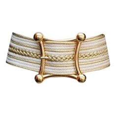 Belt composed of passementerie and lurex. No signature, it resembles Yves Saint Laurent's work. Additional information: Dimensions: Length: 81 cm(31.89") x Width (2.75") Condition: Good condition. Some wear on metal. Seller Ref number: ACC346 Jewelry Belt, Gold Belts, Red Fits, Tumblr Fashion, Virtual Fashion, Wide Belt, Waist Belt, Barbie Dolls, Yves Saint Laurent