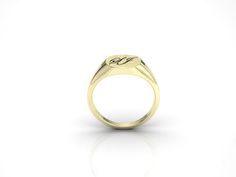 Personalize your signet ring, select your initials. Beautifully hand engraved solid gold signet ring by jewelry designer Ascheron. Heavy weight ring. This ring weights approx 9 grams in 14K gold. Featuring a classic cushion shape top. Engraving - Select 2 or 3 letter initials. Materials - Available in 9K, 14K or 18K yellow, rose and white gold. Measurements - The top of the signet face is 10mm x 10mm wide and 2mm deep. The back of the band measures 2mm wide. This is a high quality solid gold rin Yellow Gold Monogram Signet Ring For Formal Occasions, Formal Yellow Gold Monogram Signet Ring, Personalized Yellow Gold Signet Ring For Formal Occasions, Personalized Yellow Gold Signet Ring For Formal Events, Yellow Gold Engraved Monogram Ring, Luxury Monogram Signet Promise Ring, Luxury Monogrammed Signet Promise Ring, Formal Monogram Initial Ring, Yellow Gold Signet Ring With Initials For Promise