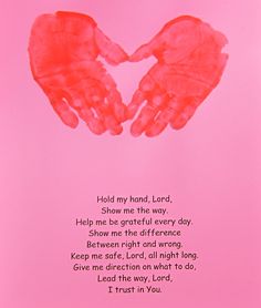 two hands making a heart shape with the words love written below it on a pink background