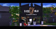 a sign for ivee hills town homes