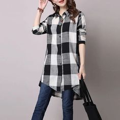 Shipping: Worldwide Express Shipping AvailableDelivery time: 7-15Days Fast ShippingReturns: Fast refund, 100% Money Back Guarantee.SPECIFICATIONSBrand Name: LIDOUFabric Type: BlendedPattern Type: PlaidFit Type: Loose FitStyle: CasualAge: MIDDLE AGEThickness: MidweightOrigin: Mainland ChinaSeason: Spring/SummerClothing Length: longMaterial: COTTONMaterial: PolyesterElasticity: Non StrechDecoration: ButtonMaterial Composition: Synthetic fiberSleeve Length(cm): FullRelease Date: Spring 2022Clothing Long Blouses, Red Black Style, Blouse Casual Fashion, Black Button Down Shirt, Button Down Shirt Dress, Blouse Casual, Long Sleeve Plaid, Long Blouse, Black Blouse