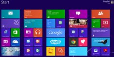 the windows 8 start screen is shown