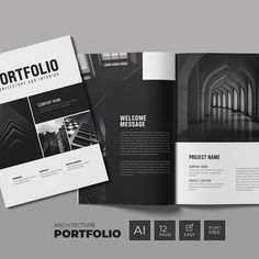 Architecture Portfolio with black and white Magazine Template Black And White Magazine, Black Portfolio, Architecture Portfolio Template, Architectural Portfolio, Website Mockup, Modern Layout, Responsive Website Design, Portfolio Ideas