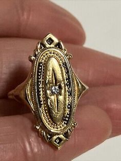 Vintage Ring Gold Tone Avon Kensington Victorian Revival 1976 LOVELY  | eBay Vintage Gold Jewelry Antiques, Moody Industrial, Shifting Closet, Antique Rings Victorian, Antique Jewelry Rings, Antique Finds, Vintage Gold Rings, Avon Vintage, Victorian Revival