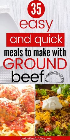 easy and quick meals to make with ground beef