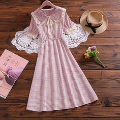 47721055977665|47721056010433|47721056043201|47721056075969 Summer Dress With Doll Collar, Cute Summer Vintage Dress With Doll Collar, Cute Gingham Dress With Short Sleeves, Cute Short Sleeve Gingham Dress, Gingham Plaid Short Sleeve Dress For Summer, Casual Pink Non-stretch Midi Dress, Casual Non-stretch Pink Midi Dress, Cute Cotton Midi Dress With Ruffles, Cute Plaid Short Sleeve Dress