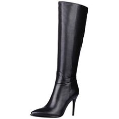 PRICES MAY VARY. Heel height approximately 9.5cm(3.54"),Shaft height approx 39cm(15.35"),Boots opening approx 36cm(14.17"). Faux fur lining for winter and smooth side zipper closure. Boots vamp material is genuine leather, the boots shaft material is synthetic SIZE:shoes are US 5-11,standard US size,wide feet customer could chosen a half size up. Free size change service.US warehouse,Return Guarantee. High Heel Dress Boots, Knee High Stiletto Boots, Dance Style, Leather Knee Boots, Leather Knee High Boots, Heels Dress, Black Knee High Boots, Daily Walk, Dress Boots