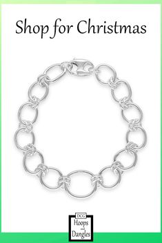 Handmade sterling silver bracelet of oblong links is 7 inches long with a lobster clasp. These chain bracelets fall gracefully around the wrist and hand in sterling silver. SIZE: Length is 7" and Largest link width: 1/2" Modern Sterling Silver Bracelets With Rolo Chain, Sterling Silver Cable Chain Bracelets, Modern Oval Link Chain Bracelets, Sterling Silver Bracelet With Solid Oval Links, Timeless Metal Bracelets With Oval Links, Timeless Metal Bracelet With Oval Links, Modern Adjustable Sterling Silver Link Bracelet, Modern Rolo Chain Link Bracelet, Modern Rolo Chain Bracelet