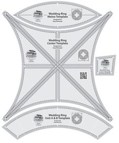 the wedding ring center template is shown in three different sections, including one for each section