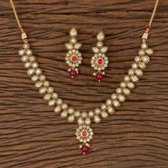 ZohraArts Gold-Plated Indian Jewelry kundan Choker Set with Necklace and Earrings. Indian Bridal Traditional Jewelry Sets. Very Gorgeous and elegant one 24 k thick micron gold plated dainty Polki necklace set Comes with matching earrings Earrings: Pushback Necklace Closure: adjustable via a handmade chord ( slide lock) Highest quality and craftsmanship Ready to ship from New Jersey, United States Hand Set Kundan Necklace For Puja, Traditional Ruby Kundan Necklace With Meenakari, Traditional Ruby Kundan Necklace For Celebration, Traditional Ruby Meenakari Kundan Necklace, Festive Ruby Kundan Necklace For Puja, Festive Traditional Kundan Necklace With Ruby, Kundan Jewelry Sets With Zari Work For Puja, Red Chandbali Earrings With Zari Work, Kundan Temple Jewelry Sets For Puja