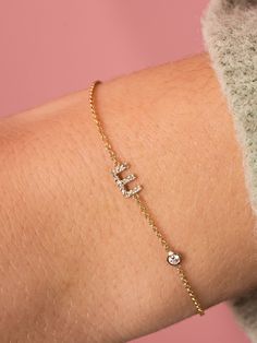 Classic Initials Bracelet, Perfect As Gift, Luxury Initials Bracelet, Initial Bracelet Diamonds, L Initial Bracelet, Classic Adjustable Initials Bracelet, Initial Jewelry, Initial Bracelet, Unisex Jewelry, Personalized Bracelets