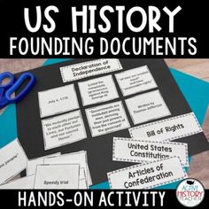 the us history foldable documents with scissors