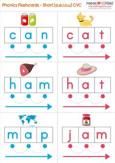 worksheet for phonicl flashcards with pictures to help students learn the letter h