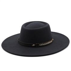 Elevate your look with our fashionable Fedora Hat, a timeless accessory that adds sophistication and charm to any outfit. Crafted with meticulous attention to detail, this classic Fedora boasts a sleek and structured silhouette, perfect for both men and women alike. Key Characteristics: Sleek Design: The hat boasts a sleek and modern design, perfect for urban settings and stylish city dwellers. Versatile Fashion Accessory: This Fedora hat is a versatile fashion accessory that effortlessly complements a wide range of outfits, from casual streetwear to more formal attire. Urban Chic: With its combination of classic Fedora style and contemporary urban aesthetics, this hat embodies urban chic and sophistication. Comfortable Fit: Designed for comfort, the hat provides a snug yet comfortable fit Flat Brim Felt Hat For Fall Parties, Chic Solid Brimmed Hats, Wide Brim Hat Bands For Fall Parties, Chic Solid Wide Brim Boater Hat, Fall Party Hat Bands With Wide Brim, Solid Color Party Hat For Fall, Chic Formal Hat Bands For Fall, Party Wide Brim Hat Bands For Fall, Wide Brim Fedora For Evening In Fall