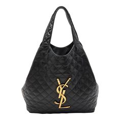 Saint Laurent Black Quilted Leather Maxi Icare Shopping Tote | Chairish High-end Tote Shoulder Bag With Dust Bag, Designer Shoulder Bag With Detachable Handle, Luxury Large Capacity Bags For Shopping, Designer Shoulder Bag With Large Capacity And Double Handle, Designer Large Capacity Shoulder Bag With Double Handle, High-end Shoulder Bag With Detachable Handle For Shopping, Designer Large Capacity Double Handle Shoulder Bag, Luxury Shopping Tote Satchel, Luxury Shopping Tote Bag