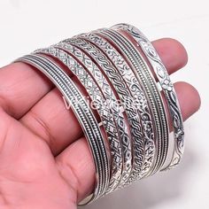 Solid 925 Sterling Silver Bangles,Stacking Bangle,Silver Bracelet,Set of 7 Day Bangles, Set of 7 Designer Bangles, Boho Bangle, Gift for her WELCOME Welcome to VK Jewelry Note: All our items are 100% genuine 925 Sterling Silver. Prices are according to item weight and quality of gemstone. We also wholesale and have manufacturing unit in Jaipur city of India. Wholesale queries are welcome.  Payment We accept the following payment methods: Payoneer Once checkout is complete you will not be able to Designer Bangles, Jewelry Template, Bracelet Set Silver, Bangle Silver, Bangles Set, Bracelets Design, Sterling Silver Bangle Bracelets, Bangle Bracelet Set, Stacked Bangles