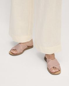 The Day Crossover Sandal Pale Pink – Everlane Spring Vacation Footbed Sandals With Textured Sole, Everyday Synthetic Slingback Sandals For Spring, Spring Synthetic Slides With Leather Sole, Open Toe Footbed Sandals For Everyday Spring Wear, Spring Beach Footbed Sandals With Single Toe Strap, Comfortable Everyday Spring Flip Flops, Summer Slip-on Everyday Slippers, Slip-on Summer Sandals For Everyday, Summer Slip-on Slippers For Everyday