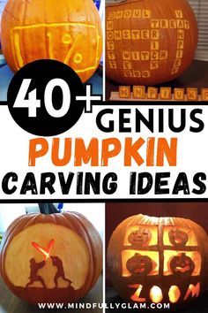 pumpkin carving ideas Small Pumpkin Carving Ideas, Kids Pumpkin Carving, Pumpkin Carving Party, Creative Pumpkin Carving