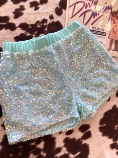 Lauren's Sequin Shorts *Mint Womens Sequin Shorts, Making Shorts, Sequin Shorts, Purple Glitter, Makeup Videos, In Style, Sequin, Sparkle, Mint