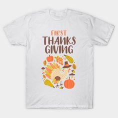 Celebrate your little one's milestone with this "First Thanksgiving" t-shirt! Perfect for marking a special moment, this adorable design adds a festive touch to your baby's first holiday season. Soft, comfortable, and full of Thanksgiving cheer, it's the ideal outfit for your baby to wear while creating lasting memories with family. Make their first Turkey Day even more memorable with this cute and cozy tee! -- Choose from our vast selection of Crewneck and V-Neck T-Shirts to match with your favorite design to make the perfect graphic T-Shirt. Pick your favorite: Classic, Boxy, Tri-Blend, V-Neck, or Premium. Customize your color! For men and women. First Thanksgiving, V Neck T Shirt, Holiday Season, Thanksgiving, How To Memorize Things, In This Moment, T Shirt