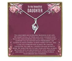 Daughter Gift From Mom to Daughter Necklace for Daughter Gift - Etsy Gratitude Message, From Mom To Daughter, Necklace For Daughter, Mom Daughter Gifts, Custom Jewelry Box, Zirconia Necklace, Cubic Zirconia Necklace, My Beautiful Daughter, Daughter Necklace