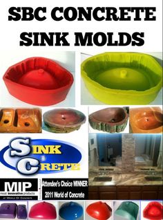 an advertisement for the sink molds company with pictures of different sinks and their colors