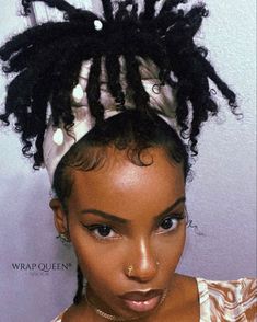 Obsessed with this look! #headwrap #headwrapstyles #locstyles #locs Turban Style Black Women With Locs, Loc Edges, Female Dreads Hairstyles, Headwrap Hairstyles, Short Dreads, Loc Inspiration, 2023 Mood, Loc Hairstyles, Beautiful Dreadlocks