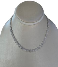 Formal Round Cut Moissanite Necklace, Formal Moissanite Brilliant Cut Necklace, Formal Moissanite Necklace With Brilliant Cut, Formal Dazzling Necklace With Brilliant Cut, Brilliant Cut Crystal Diamond Necklace, Exquisite Cubic Zirconia Diamond Necklace, Exquisite Diamond Cut Necklace In Diamond White, Dazzling Formal Necklace With Brilliant Cut, Dazzling Brilliant-cut Necklace For Formal Occasions