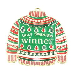 High-quality metal material ensures durability and long-lasting color for our Mini Christmas Sweater party supplies. Ugly Sweater Award features a creative and charming design with "Ugly Sweater Winner" letters, perfect for representing different places. Easy-to-hang Christmas style ribbons add a festive touch to the Ugly Christmas sweater prizes for the contest. Lightweight and portable design allows for comfortable wearing around the neck and easy carrying. Hosting an ugly sweater contest with Winner Trophy, Best Ugly Christmas Sweater, Award Ribbons, Ugly Sweater Contest, Christmas Ugly Sweater, Christmas Sweater Party, Ugly Christmas Sweater Party, Christmas Style, Xmas Sweater