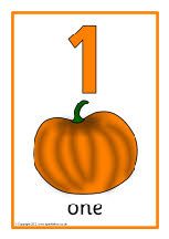 an orange number one pumpkin on a white background with the letter 1 in it's center