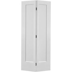 an open white door on a white background