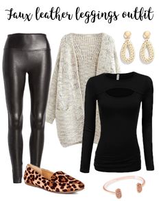 Outfits Leggins, Envy Clothing, Leather Pants Outfit, Classy Winter Outfits, Streetstyle Outfit, Leather Pants Women, Leggings Outfit, Fall Clothing, Faux Leather Leggings