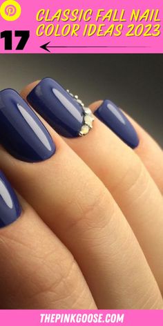 17 Classic Fall Nail Color Ideas for Women Over 50 - thepinkgoose.com Fall 24 Nail Colors, Nail Color For Fall 2024, Fingernail Colors For Fall 2024, Fall Blue Nails 2024, Cinnamon Nails, Nail Dipping Powder Colors