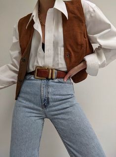 Western Gothic Aesthetic Fashion, Vintage Cowgirl Outfits, Yee Yee, Looks Country, Yee Haw, Fashion Mistakes, Vest Outfits, Mode Inspo