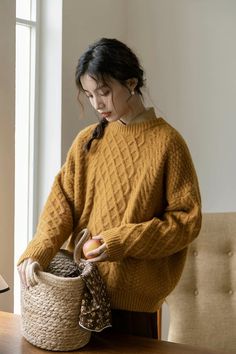 Braided Cable Knit Sweater (2 Colors) Cable Knit Oversized Sweater, Navy Cable Knit Sweater Outfit, Oversized Chunky Cableknit Sweater, Oversized Long Sleeve Cable Knit Sweater, Oversized Merino Wool Cable Knit Sweater, Oversized Brown Cable Knit Cardigan, Cable Knit Sweater Outfit, Knit Sweater Outfit, Chunky Cable Knit Sweater