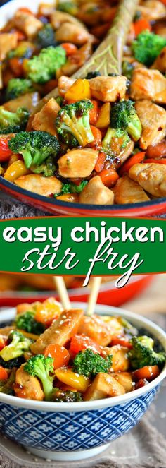 this easy chicken stir fry is ready to be eaten