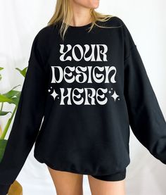 Gildan 18000 Black Mockup, Black Sweater Mockup, G18000 Black Sweater Mockup, 18000 Black Mockup, Oversized Mockup, Black Sweatshirt Mockup -Enjoy this professional mockup image for personal use or commercial use -You may not resell this image -You will receive an instant and easy-to-download high-resolution -This is a digital product so you will not receive any physical product -Once you have the image import it to canvas and add your design! Feel free to crop or adjust the image as needed  Tip: Adjust the transparency of your design to make it look more realistic! -I do not accept returns, refunds, or exchanges!  Have fun friends, SharkToothMocks Black Band Merch Top With Custom Print, Customizable Black Tops For Streetwear, Black Relaxed Fit Crew Neck Sweatshirt, Black Long Sleeve Tops With Custom Print, Black Long Sleeve T-shirt With Custom Print, Customizable Black Sweatshirt For Streetwear, Black Crew Sweatshirt With Graphic Print, Oversized Black Sweatshirt With Branding, Long Sleeve Black T-shirt With Branding