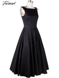 Tavmart Audrey Hepburn Sleeveless Vintage Style 50S 60S Dresses Little Black Elegant Casual Dress V Elegant Casual Dress, 60s Dress, Elegant Casual, Black Xs, Audrey Hepburn, Women Clothing, Casual Dress, Vintage Style, High Waist