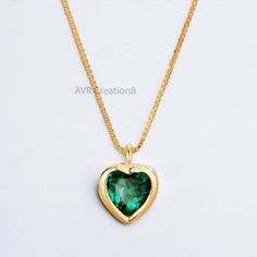 Heart Shape Emerald Bezel Set Necklace Pendant, 925 Sterling Silver, May Gemstone Pendant, Dainty Birthstone Pendant, Anniversary Gifts *Metal :- 925 Sterling Silver *Metal Color :- White Yellow & Rose- As per your request *Diamonds:- Cubic Zirconia *Colour Clarity ;- VVS1/ Colour Less *Premium Materials: Crafted from genuine 925 Sterling Silver for durability and timeless elegance. *Brilliant  : Lab-created stones with exceptional brilliance, rivaling natural diamonds in sparkle and clarity. *S Heart-shaped Emerald Necklace For Gift, Heart Cut Emerald Necklace For Gift, Emerald Heart Gemstone Necklace, Heart-shaped Emerald Necklaces For Anniversary, Heart-shaped Emerald Necklaces As A Gift, Heart Shaped Emerald Necklace As A Gift, Heart-shaped Emerald Necklace As A Gift, Emerald Heart Shaped Gemstone Necklace, Heart-shaped Emerald Gemstone Necklace