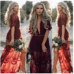 Boho Lace Romper Dress Maxi Fits True To Size Gown Bridesmaid, Foto Baby, Cocktail Evening Dresses, Boho Lace, Lace Dress Long, Lace Romper, Prom Dresses Lace, Lace Maxi, Romper Dress