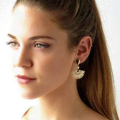 "I created these stud bridal earrings by hand, using gold plated brass castings, Swarovski 3mm pearls, Miyuki round seed beads, and 14k goldfilled push back Closure * If you chose the sterling silver option, all the metal pieces and beads will be replaced with silver metal and silver colored beads * Measurements: Earring length: 1.57\" (4cm) Fan element diameter: 1.18\" (3cm) * The earrings will come beautifully packaged for a gift. * For other Bridal earrings: https://www.etsy.com/il-en/shop/Li Gold Brass Plug Earrings For Wedding, Gold Plug Earrings For Weddings, Gold Plug Earrings For Wedding With Pierced Ears, Brass Plug Earrings For Wedding, Gold Chandelier Earrings With Pearl Drop, Dainty Gold-plated Pearl Earrings For Pierced Ears, Dainty Gold Plated Pearl Earrings, White Gold Plated Pierced Pearl Earrings, White Gold-plated Pierced Pearl Earrings