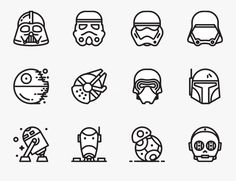 the star wars character stamps are available for use on crafts and papercrafting projects