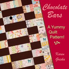 the cover of chocolate bars quilt pattern