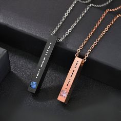 - PLEASE READ: Morese code is longer than the alphabet, I will engrave longer text, but will use 2 lines of code instead of 1 to actually fit the text :) - MORSE CODE EXAMPLES: Love = 12 characters in morse code with no spaces. L o v e = 15 characters with spaces between the letters. Custom Morse Code Necklace With Translation On The Back - A stylish accessory for everyday and casual wear. With a touch of personalization. * Chain length: 50+5cm * Made from Stainless Steel, Cubic Zirconia and are Couple Necklaces Matching, Code Morse, Morse Code Necklace, Couple Necklaces, Morse Code, Couple Jewelry, Personalized Couple, Stainless Steel Necklace, Stylish Accessories