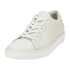 Step into style and comfort with the Ecco Soft 60 Women's Sneakers in a chic cream white. Perfect for the fashion-conscious young adult, these sneakers offer not only a sleek design but also unmatched durability. Ideal for both casual outings and active days, they feature a supportive fit that keeps you comfortable on your feet all day long. Upgrade your footwear collection with these versatile and stylish sneakers, tailored specifically for those who value both looks and longevity. Classic Off-white Lace-up Sneakers, Everyday White Walking Shoes With Rubber Sole, Classic Off-white Low-top Sneakers, White Walking Shoes With Rubber Sole For Everyday Use, Comfortable White Walking Shoes With Textured Sole, Modern White Low-top Walking Shoes, Classic Off White Low-top Sneakers, White Classic Walking Shoes With Cushioned Footbed, Classic White Walking Shoes With Cushioned Footbed