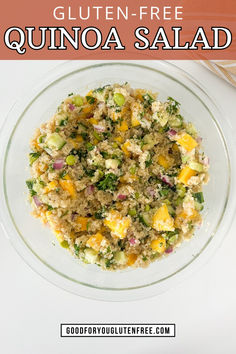 the quinoa salad is ready to be eaten