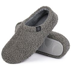 Our slipper is ergonomically designed to make it more suitable for your feet condition, whether you are normal or flat-footed, soft memory foam rebounds slowly to bring you pillowy feelings. Size: 8.5.  Color: Gray.  Gender: female.  Age Group: adult.