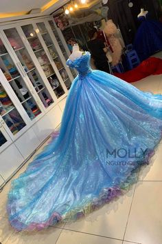 Cinderella Live Action Cinderella Dress Disney Princess - Etsy Fairytale Blue Dresses For Debutante Ball, Blue Fairytale Tulle Ball Gown, Blue Fairytale Tulle Dress, Light Blue Fairytale Dress For Party, Light Blue Fairytale Party Dress, Fitted Blue Fairy Dress, Big Blue Dress, Blue Cinderella Dress, Dresses Crazy