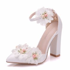 Gender: For WomenStyle: Fashion,KoreanOccasion: Casual,Party/Club,Office/CareerHeel Height: 10.5cmPlatform Height: 0.5cmSeason: Spring,Summer,Fall/Autumn,WinterPackage Contents: 1 x Shoes (Pair)Please see our size guide as below, you can choose the size according to your foot length and width.If your foot is a little wide and thick, we suggest you choose 1 size larger.Size Guide:28 = foot length 18.5-19cm (Foot width=6.5-7cm)29 = foot length 19-19.5cm (Foot width=7cm)30 = foot length 19.5-20cm ( Closed Toe Sandals For Prom In Spring, Feminine Block Heel Sandals For Wedding, Feminine Block Heel Wedding Sandals, Pointed Toe Sandals For Prom In Summer, White Sandals For Summer Prom, Summer Wedding Shoes With Heel Strap And Closed Toe, Summer Wedding Shoes With Block Heel, Closed Toe Heels For Summer Bridal Shower, Closed Toe Heels For Bridal Shower In Summer